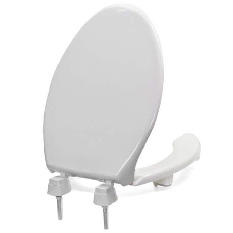 Bemis 2L2150T (White) 2" Lift Medic-Aid Plastic Elongated Toilet Seat w/ DuraGuard, Heavy-Duty Bemis